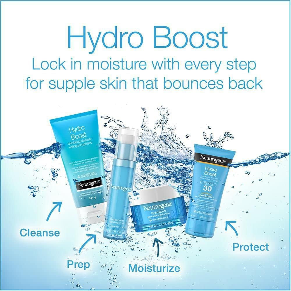 Hydro Boost Face Moisturizer with Hyaluronic Acid for Dry Skin, Oil-Free and Non-Comedogenic Water Gel Face Lotion, 47Ml