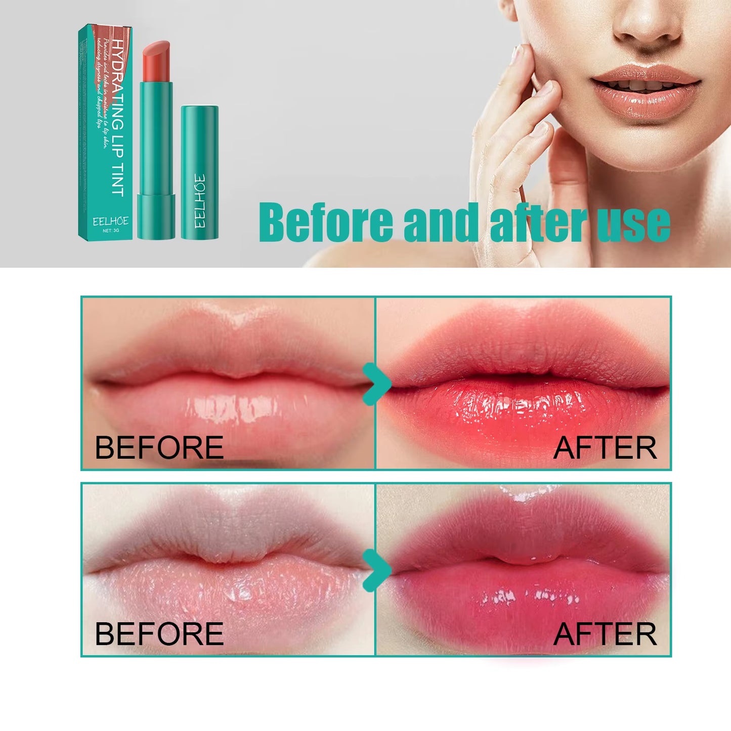 6Color Jelly Lip Gloss Lasting Moisturizing Transparent Lipstick Anti-Drying Redue Lip Lines Lip Oil Lip Tint Makeup Products